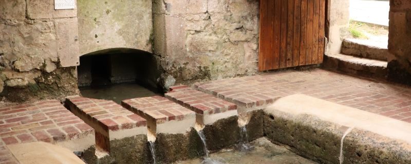 Lavoir Saint Gervais à Pontpoint, écoulement des eaux